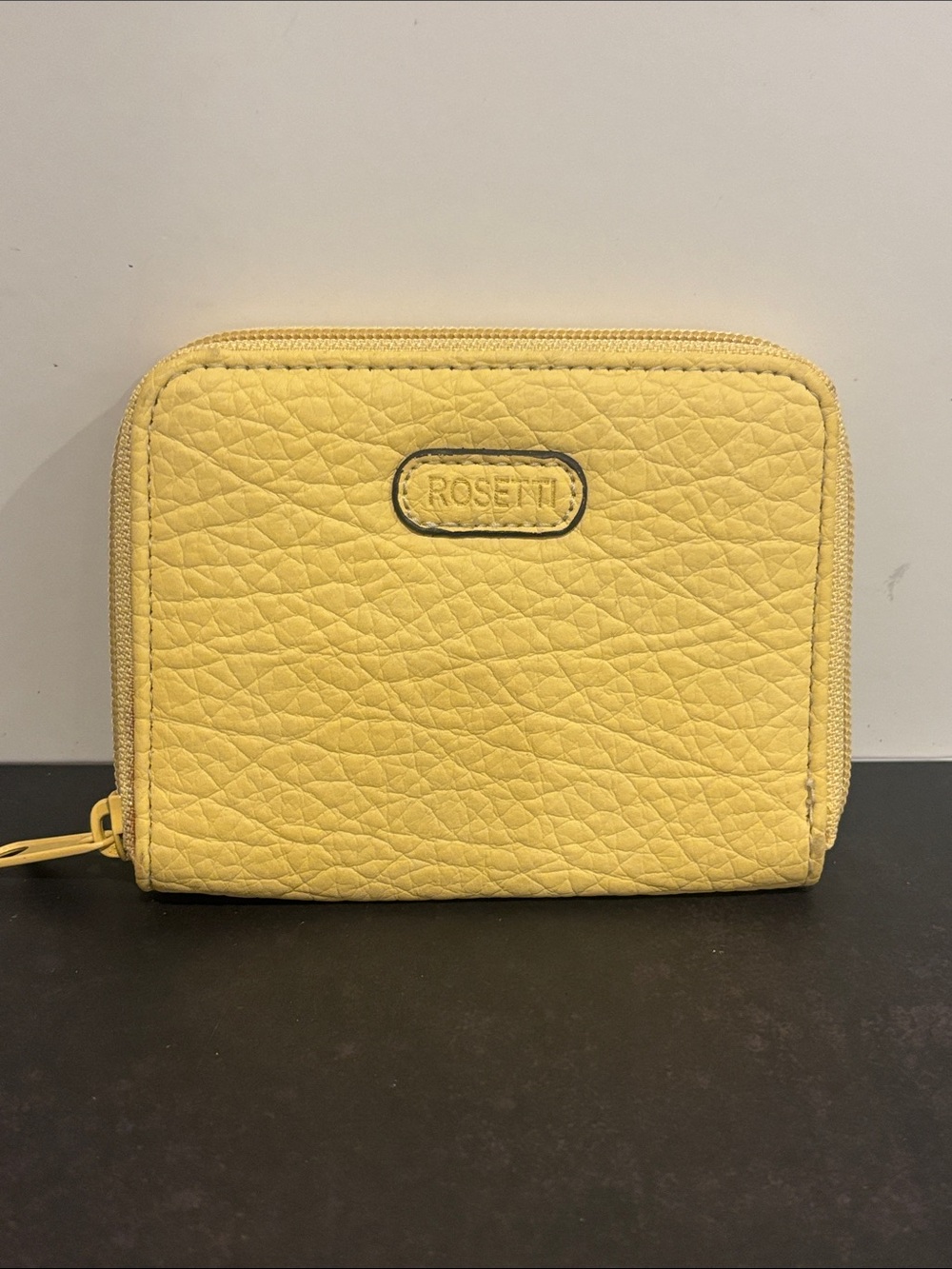 Rosetti Bright Yellow Textured Zip Wallet